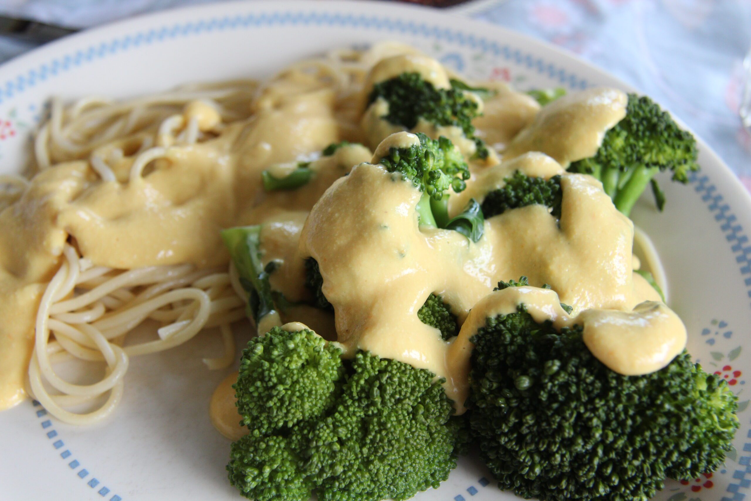 Featured image for “Cashew ‘Cheese’ Sauce with Steamed Broccoli”